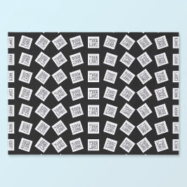 Eindeutiges Logo oder Bildmuster | Schwarz (bearbe Seidenpapier