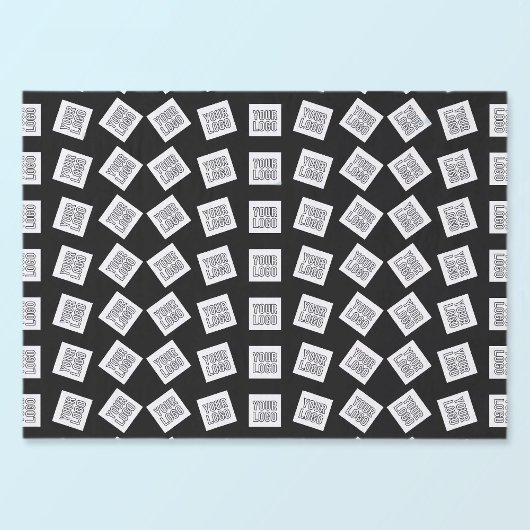 Eindeutiges Logo oder Bildmuster | Schwarz (bearbe Seidenpapier