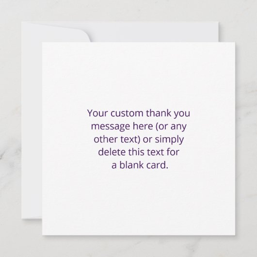 Eindeutiges Logo oder jedes hochgeladene Bildmuste Dankeskarte (Rückseite)