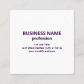 Eindeutiges Logo oder jedes hochgeladene Bildmuste Quadratische Visitenkarte (Rückseite)