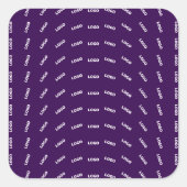 Eindeutiges Logo oder jedes hochgeladene Bildmuste Quadratischer Aufkleber (Vorderseite)