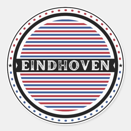 Eindhoven City Pride Emblem – Dutch Identity Runder Aufkleber (Vorderseite)
