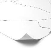 Eindhoven, Niederlande (schwarz auf weiß) Poster (Ecke)