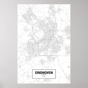Eindhoven, Niederlande (schwarz auf weiß) Poster