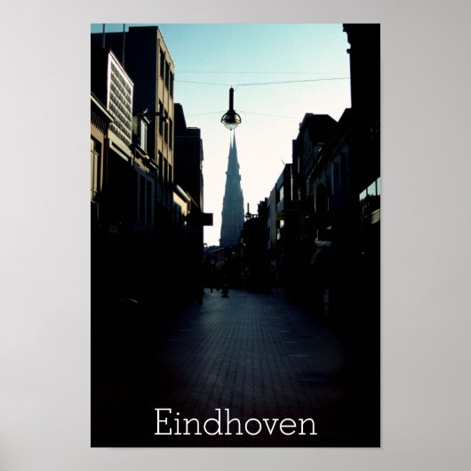 Eindhoven street & Catharinakerk, Niederlande Poster (Vorne)