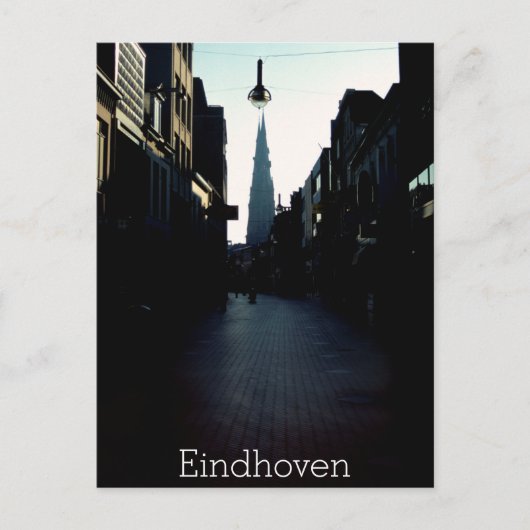 Eindhoven street & Catharinakerk, Niederlande Postkarte (Vorderseite)