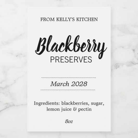 Eindividuelle Konservierungsstoffe BL_02sq Quadrat Lebensmitteletikett (Einzelnes Label)