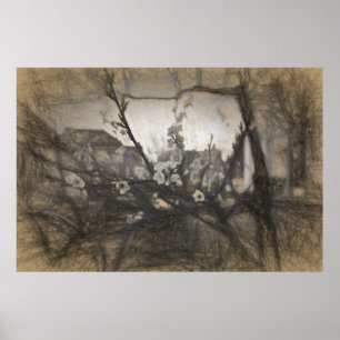 Eindruck der Kirschblüte Poster