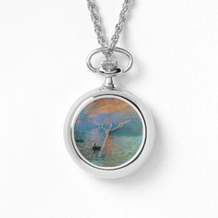 Eindruck des Sonnenaufgangs von Claude Monet Armbanduhr