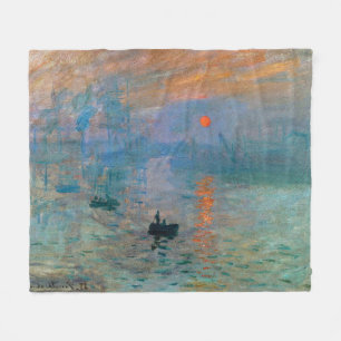 Eindruck des Sonnenaufgangs von Claude Monet Fleecedecke
