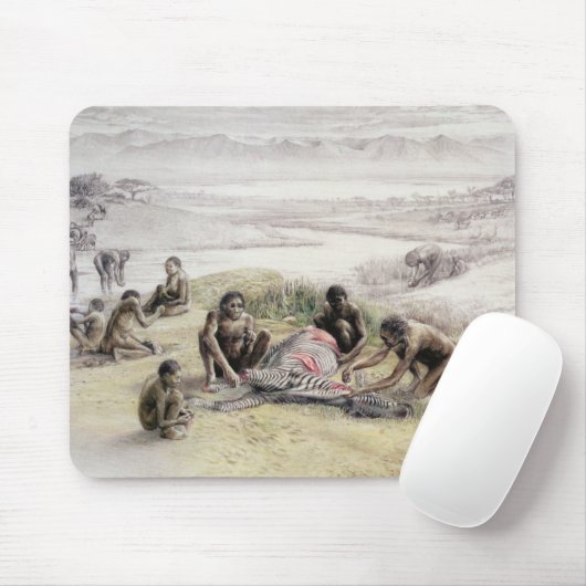 Eindruck eines Lagers besetzt durch Homo habilis Mousepad (Mit Mouse)
