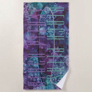 Eindruck Lila Blues durch die Beach Surf Board Strandtuch