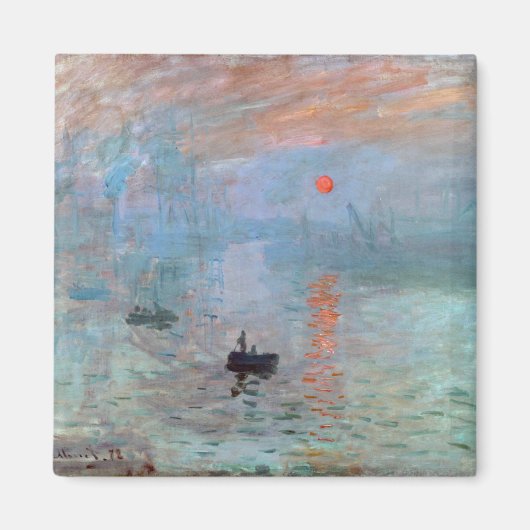 Eindruck, Sonnenaufgang, Claude Monet, 1872 Magnet (Vorne)