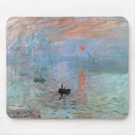 Eindruck, Sonnenaufgang, Claude Monet, 1872 Mousepad (Vorne)