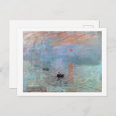 Eindruck, Sonnenaufgang, Claude Monet, 1872 Postkarte (Vorne/Hinten)