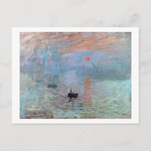 Eindruck, Sonnenaufgang, Claude Monet, 1872 Postkarte (Vorderseite)