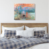 Eindruck, Sonnenaufgang | Claude Monet | Leinwanddruck (Insitu (Schlafzimmer))