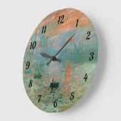 Eindruck, Sonnenaufgang von Claude Monet Große Wanduhr (Winkel)