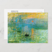 Eindruck, Sonnenaufgang von Claude Monet Postcard Postkarte (Vorne/Hinten)