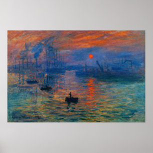 Eindruck, Sonnenaufgang von Claude Monet Poster