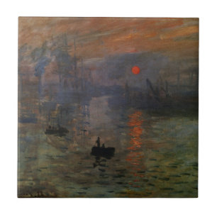 Eindruck Sonnenaufgang von Claude Monet, Vintage A Fliese