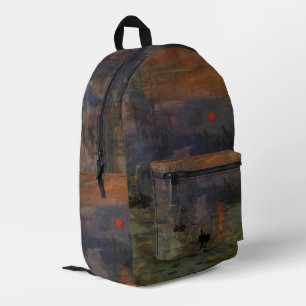 Eindruck Sonnenaufgang von Claude Monet, Vintage K Bedruckter Rucksack