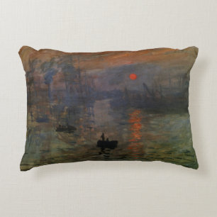 Eindruck Sonnenaufgang von Claude Monet, Vintage K Dekokissen