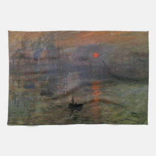 Eindruck Sonnenaufgang von Claude Monet, Vintage K Geschirrtuch