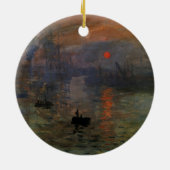 Eindruck Sonnenaufgang von Claude Monet, Vintage K Keramikornament (Hinten)