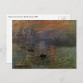 Eindruck Sonnenaufgang von Claude Monet, Vintage K Postkarte (Vorne/Hinten)