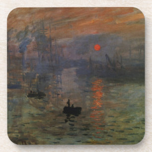 Eindruck Sonnenaufgang von Claude Monet, Vintage K Untersetzer