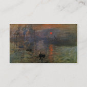 Eindruck, Sonnenaufgang von Claude Monet Visitenkarte (Rückseite)