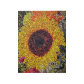 Eindrücke eines Sonnenblumenkommentators Notizblock (Rotiert)