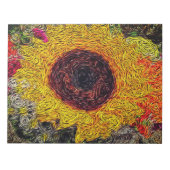 Eindrücke eines Sonnenblumenkommentators Notizblock (Vorderseite)