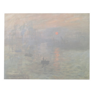 Eindrucks-Sonnenaufgang durch Claude Monet, Notizblock