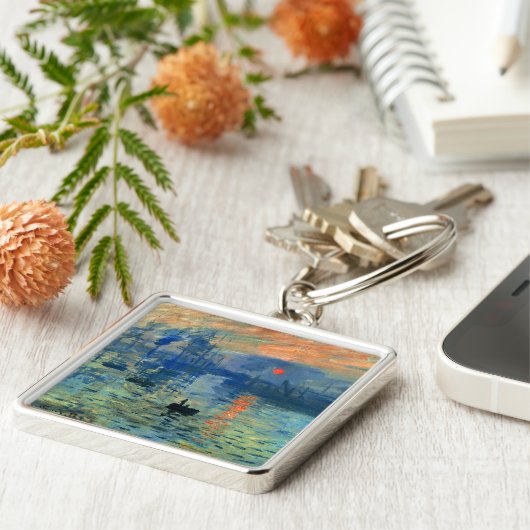 Eindrucks-Sonnenaufgang, Soleil Levant, Claude Schlüsselanhänger (Seite)