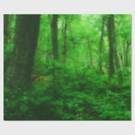 Eindrucks-Wald Geschenkpapier (Flach)