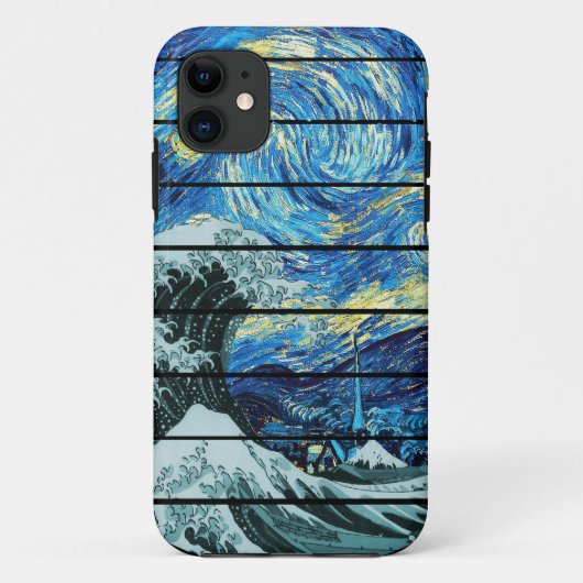 EINDRUCKSSTARRY NIGHT WAVE KANAGAWA ART Case-Mate iPhone HÜLLE (Rückseite)