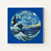 EINDRUCKSSTARRY NIGHT WAVE KANAGAWA ART NOTIZBLOCK (Rückseite)