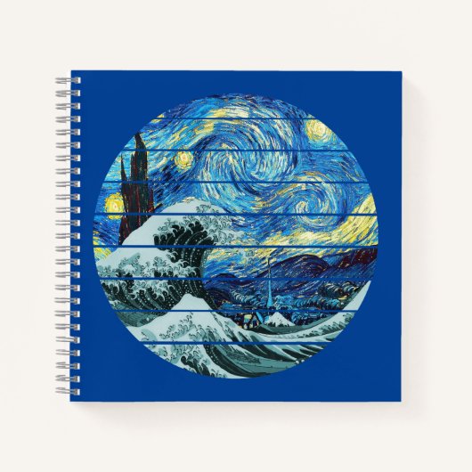 EINDRUCKSSTARRY NIGHT WAVE KANAGAWA ART NOTIZBLOCK (Vorderseite)