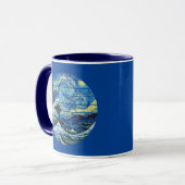 EINDRUCKSSTARRY NIGHT WAVE KANAGAWA ART TASSE (Vorderseite Links)