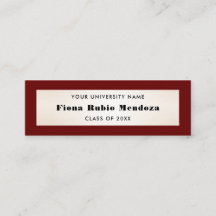 Eindrucksvolle Burgundy Gold Abschluss Name einfüg