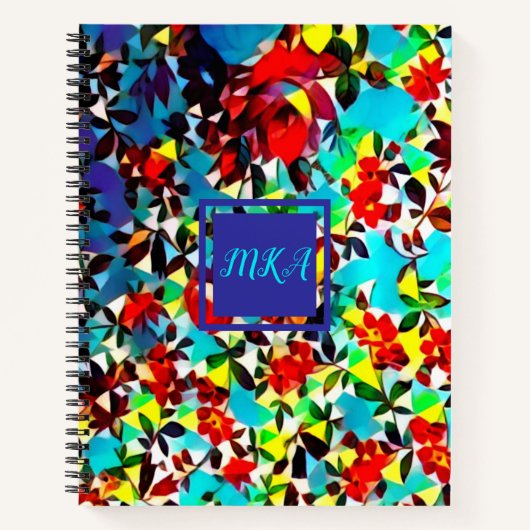 Eindrucksvolle Elegante Blumen Design Spiral Noteb Notizblock (Vorderseite)