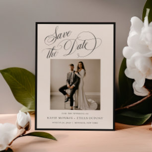 EINDRUCKSVOLLE Hochzeit Terminankündigung Foto Save The Date