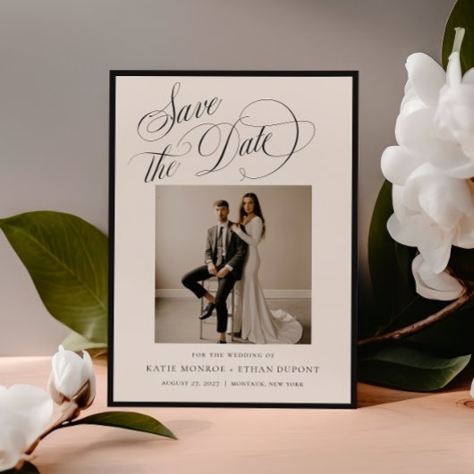 EINDRUCKSVOLLE Hochzeit Terminankündigung Foto Save The Date