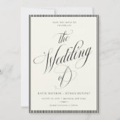 EINDRUCKSVOLLE Hochzeit Terminankündigung Foto Save The Date (Vorderseite)