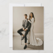 EINDRUCKSVOLLE Hochzeit Terminankündigung Foto Save The Date (Rückseite)