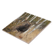 Eindrucksvolle Stier-Elche Fliese (Seite)