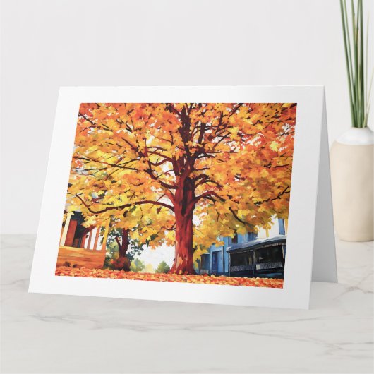 EINDRUCKSVOLLER BAUM IN DER HIGH STREET Karte (Vorderseite)
