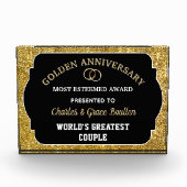 Eindrucksvoller Golden Anniversary Custom Award  Fotoblock (Vorderseite)